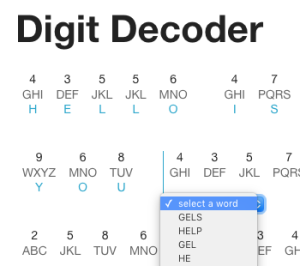Digit Decoder - click to view live application