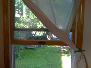Grandma's Window Curtain - open
