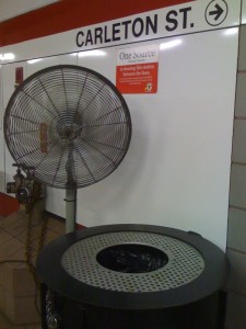 Fan and Garbage Can